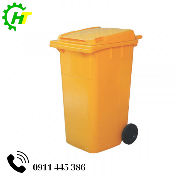 Thùng rác nhựa 120L màu cam